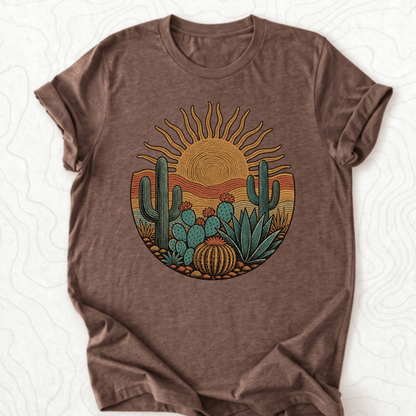 Desert Sunset Tee - Heather Brown
