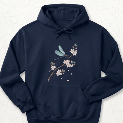 Dragonfly Blossom Hoodie - Navy