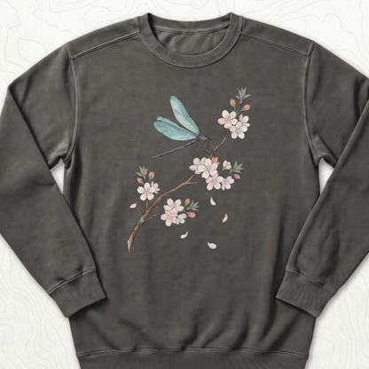 Dragonfly Blossom Sweatshirt - Pepper