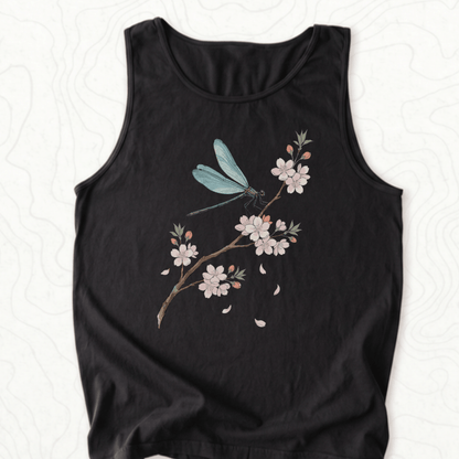 Dragonfly Blossom Tank Top - Black