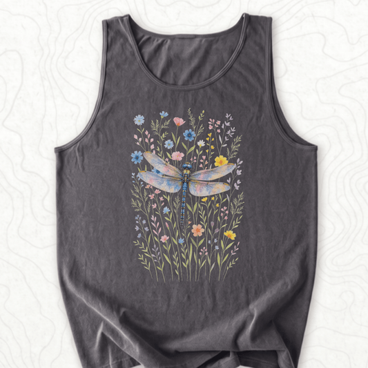 Dragonfly Wildflowers Tank Top - Pepper