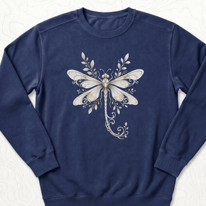 Elegant Dragonfly Sweatshirt - True Navy