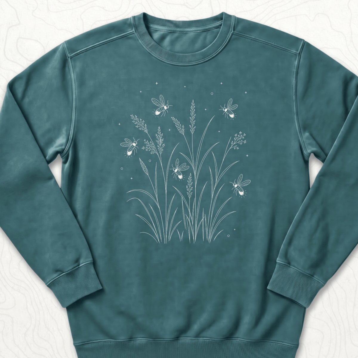 Fireflies Meadow Sweatshirt - Blue Spruce