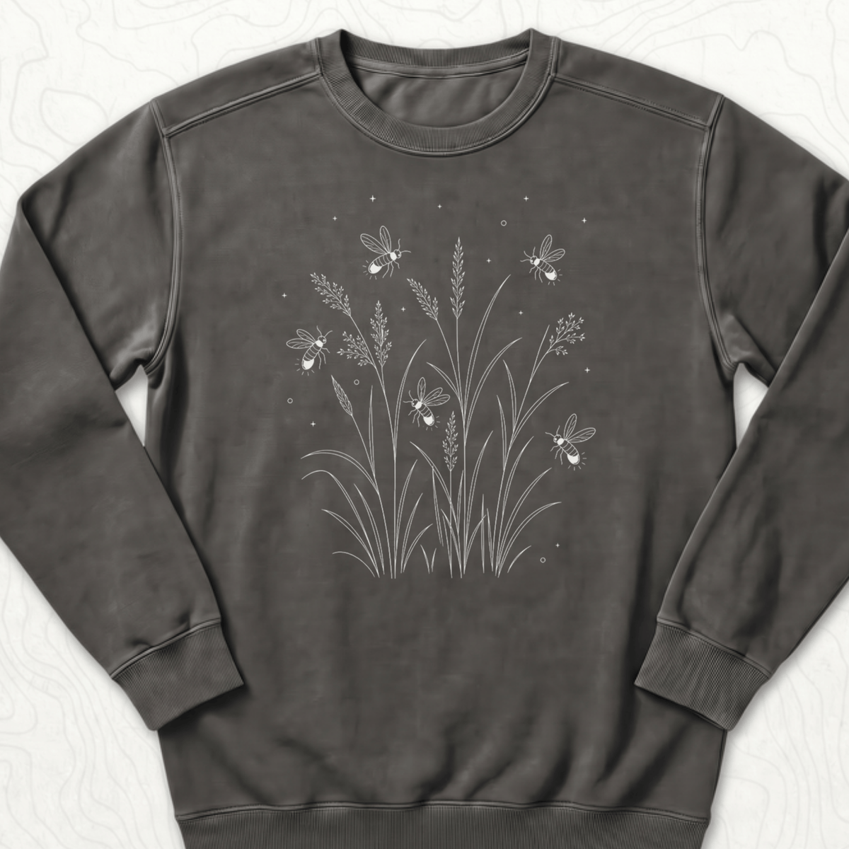 Fireflies Meadow Sweatshirt - Pepper