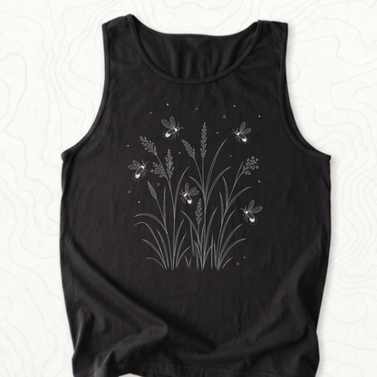 Fireflies Meadow Tank Top - Black