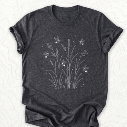 Fireflies Meadow Tee - Dark Grey Heather