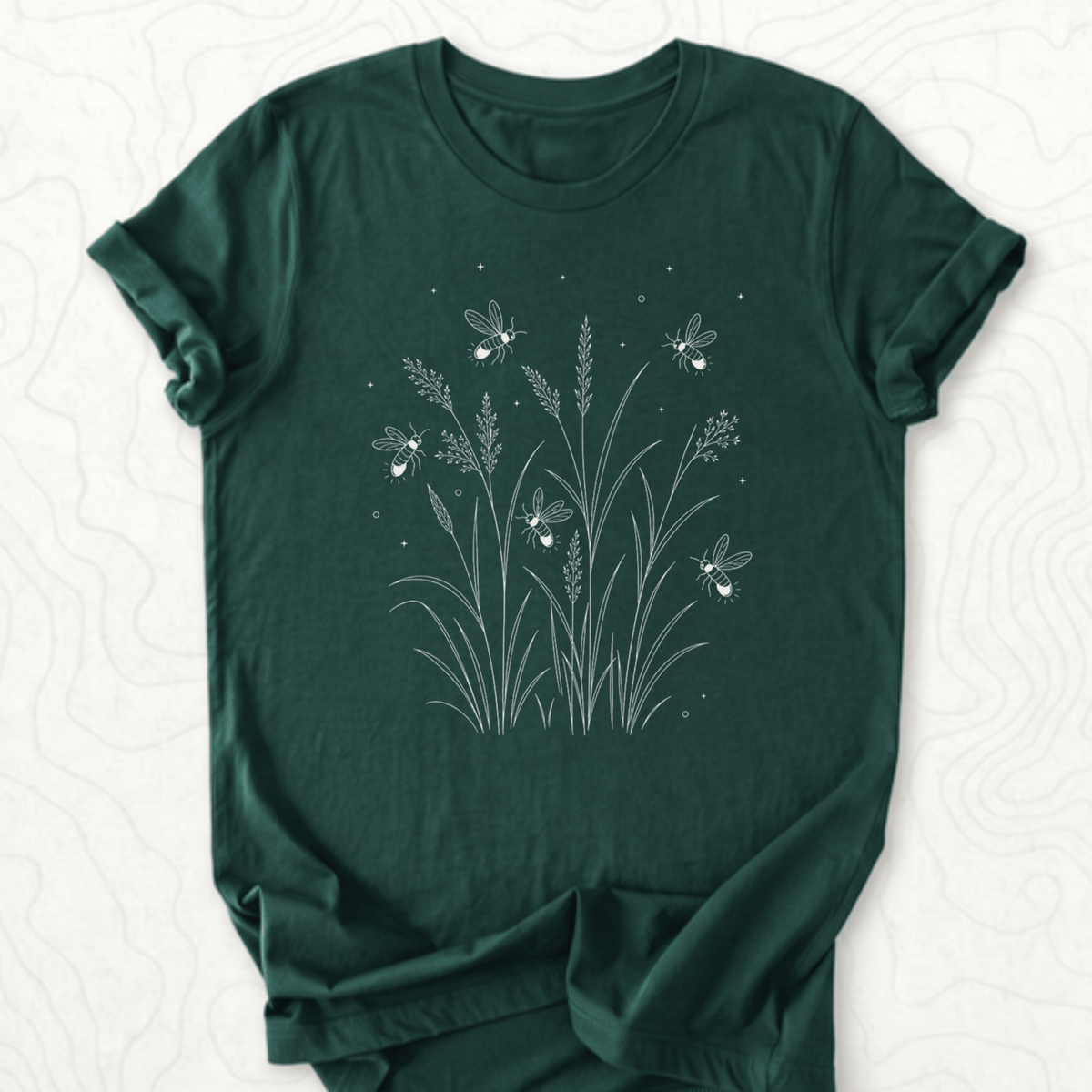 Fireflies Meadow Tee - Forest