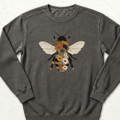 Floral Bee Sweatshirt - Pepper