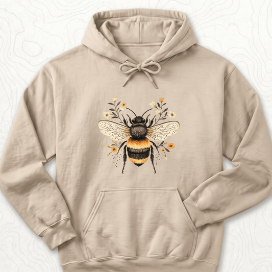Floral Bumblebee Hoodie - Sand