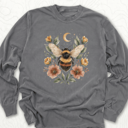 Floral Bumblebee LS T-shirt - Pepper