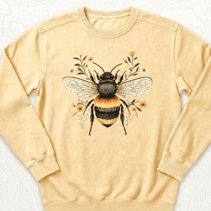 Floral Bumblebee Sweatshirt - Butter