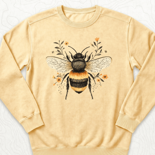 Floral Bumblebee Sweatshirt - Butter