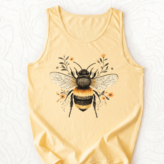 Floral Bumblebee Tank Top - Butter