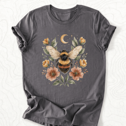 Floral Bumblebee Tee - Asphalt