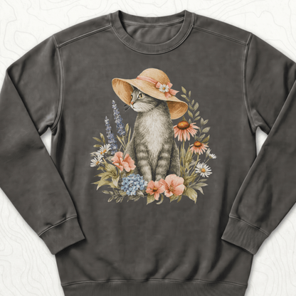 Floral Cat Sweatshirt - Pepper