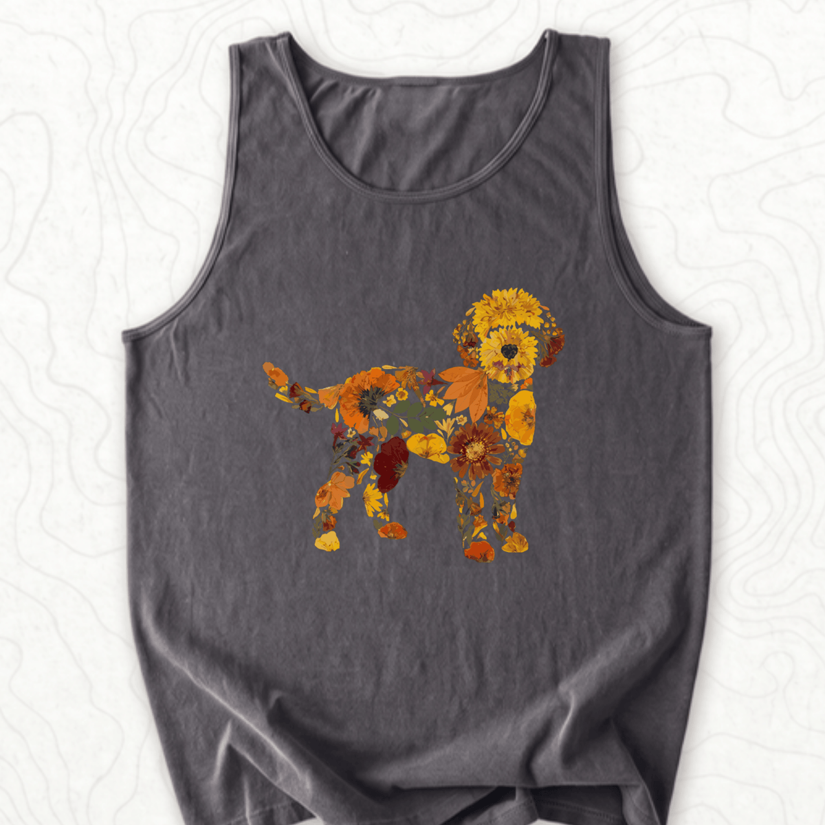 Floral Dog Tank Top - Pepper