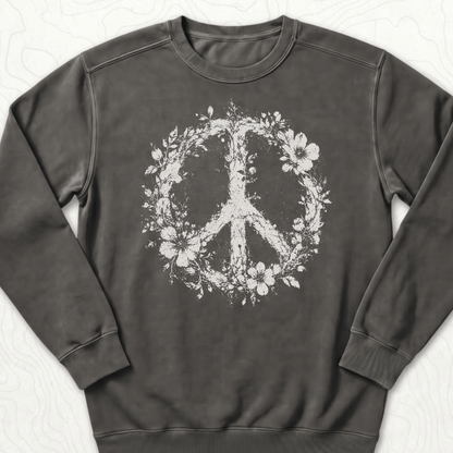 Floral Peace Sweatshirt - Pepper