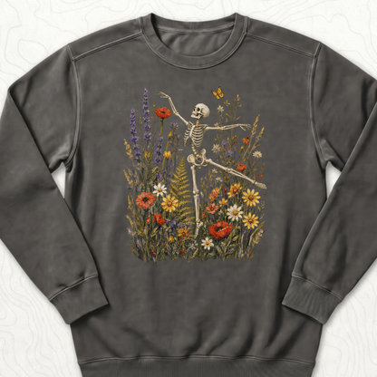 Floral Skeleton Sweatshirt - Pepper