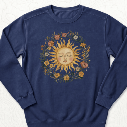 Floral Sun Sweatshirt - True Navy