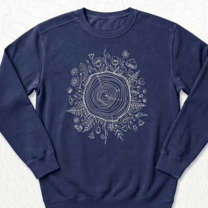 Floral Tree Rings Sweatshirt - True Navy