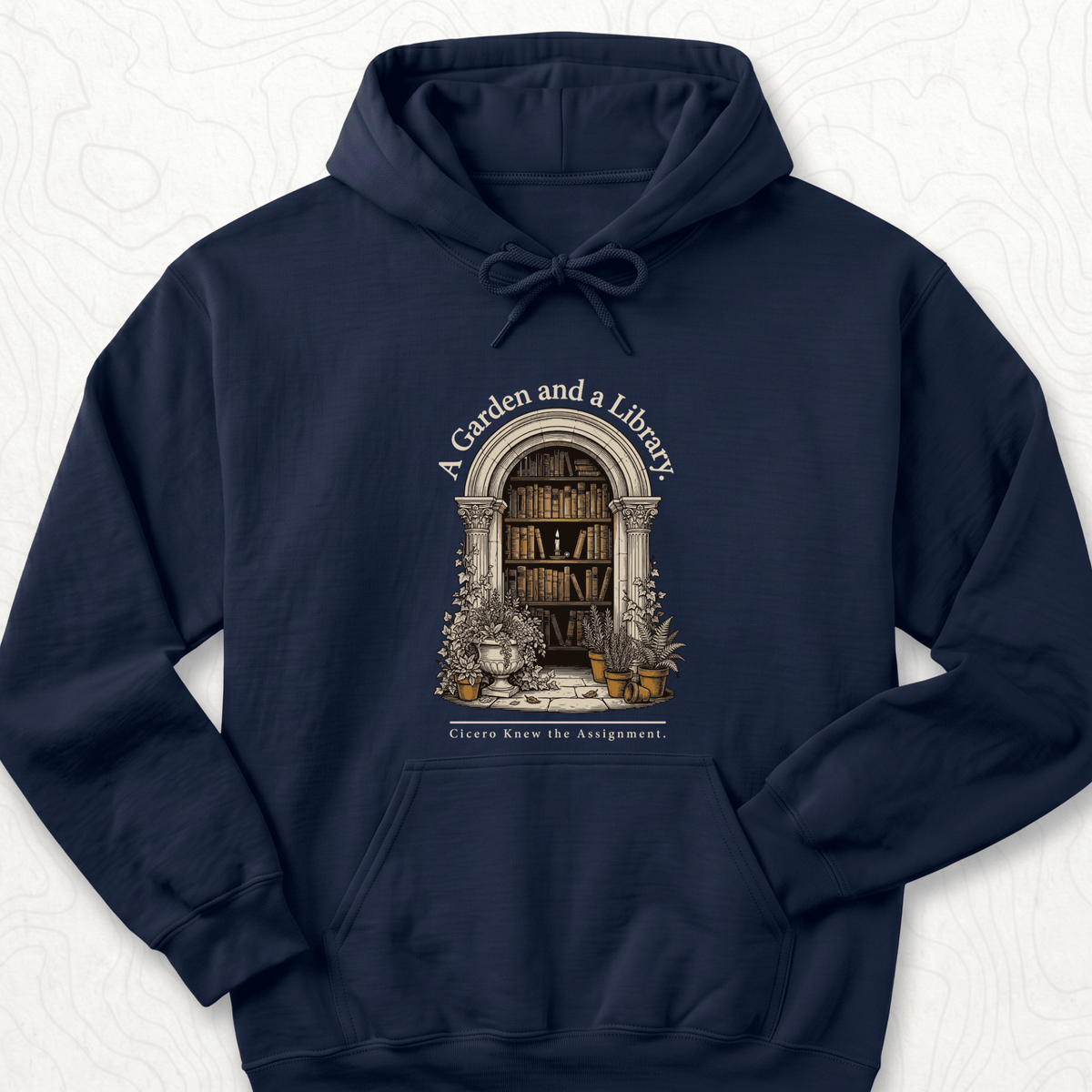 Garden Library Hoodie - Navy