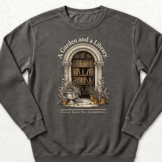 Garden Library Sweatshirt - Pepper