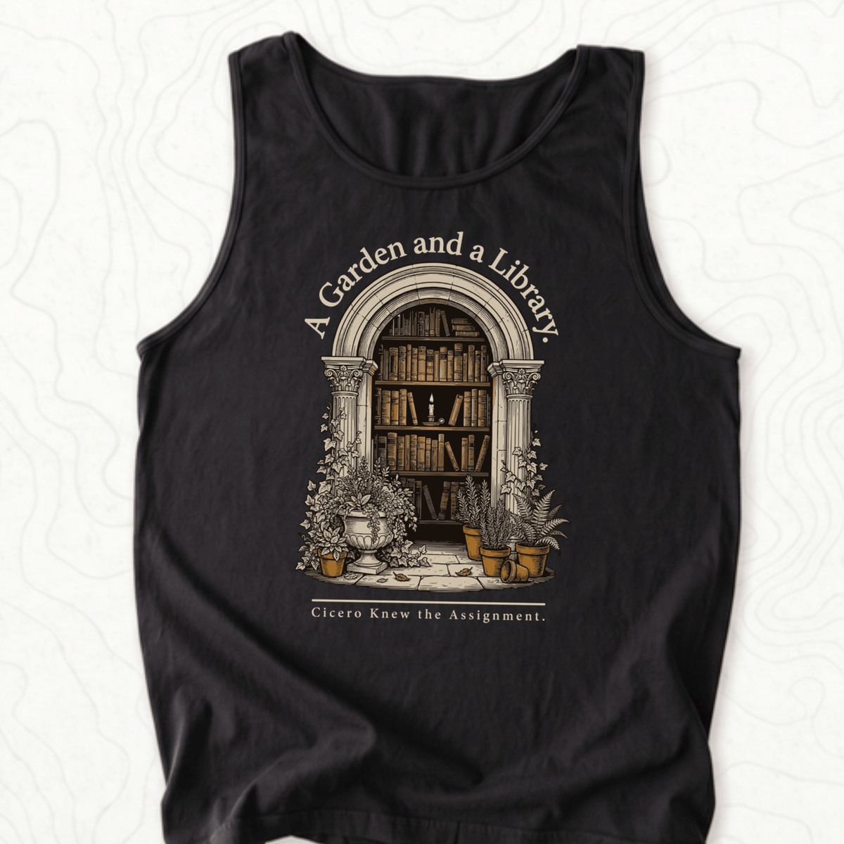 Garden Library Tank Top - Black