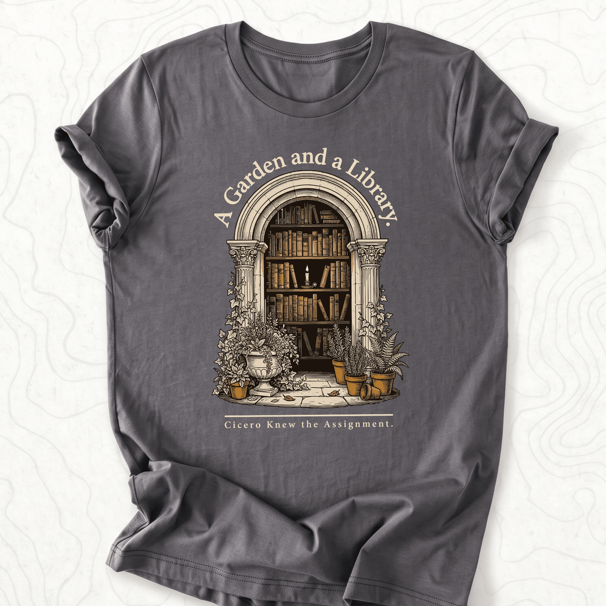 Garden Library Tee - Asphalt