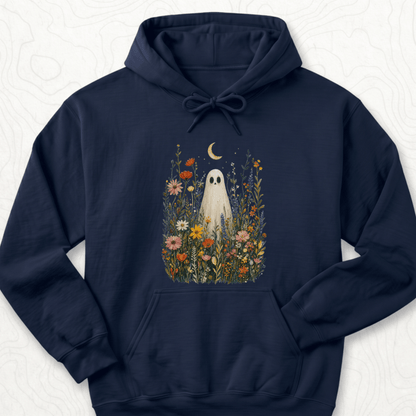Ghost Wildflowers Hoodie - Navy