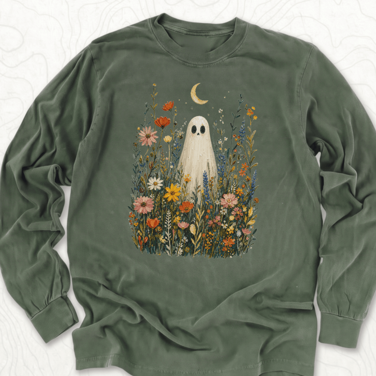 Ghost Wildflowers LS T-shirt - Hemp