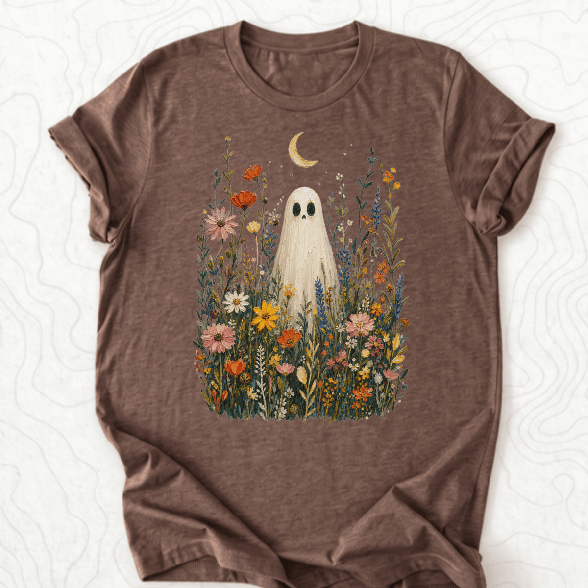 Ghost Wildflowers Tee - Heather Brown