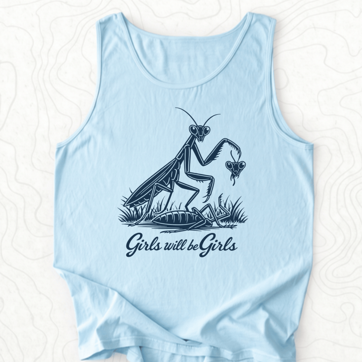 Girls Will Be Girls Tank Top - Chambray