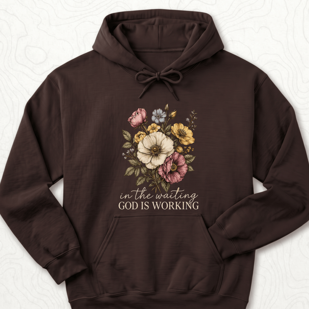 God Is Working Hoodie - Dark Chocolate