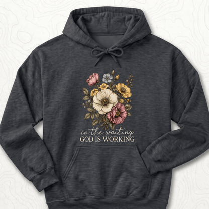 God Is Working Hoodie - Dark Heather