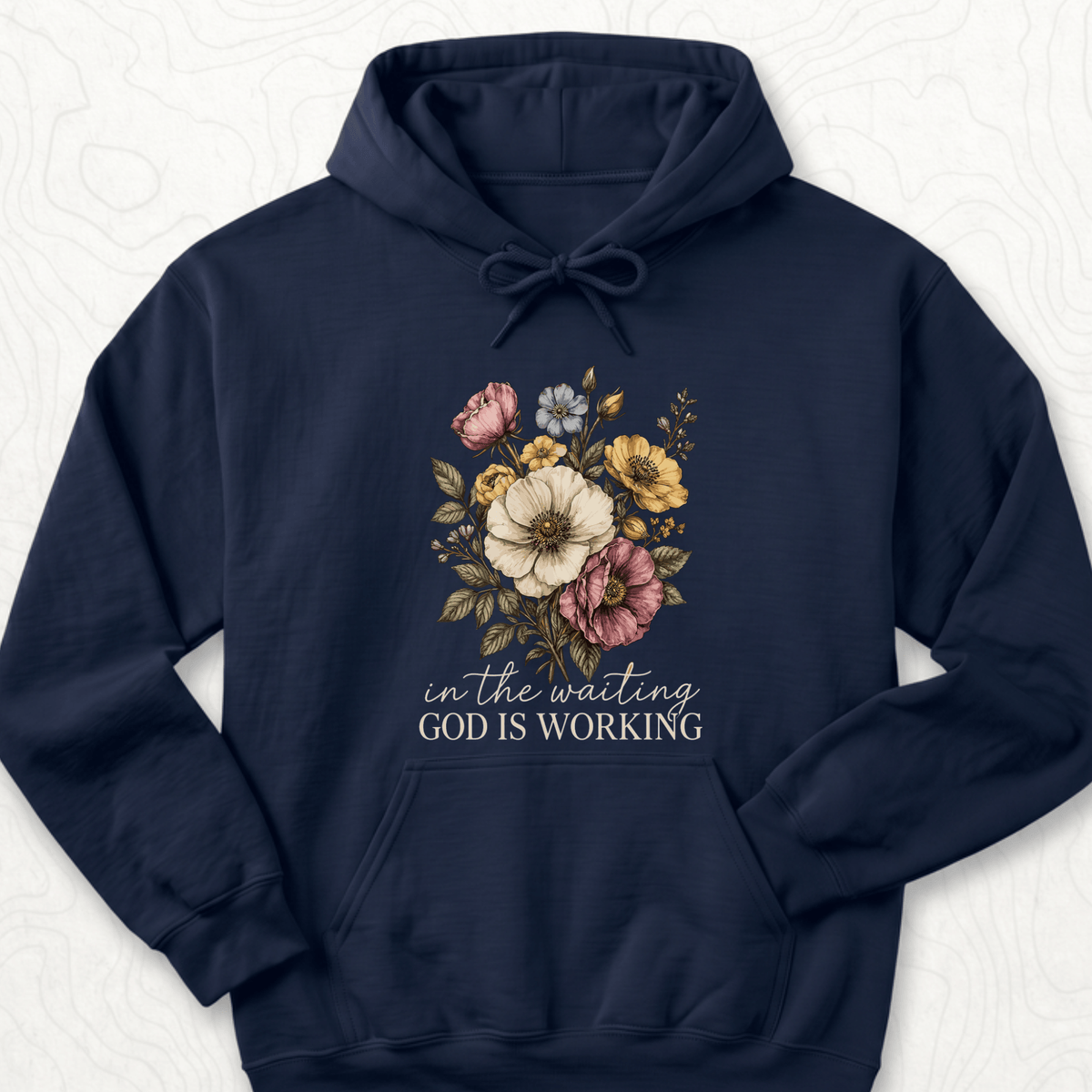 God Is Working Hoodie - Navy