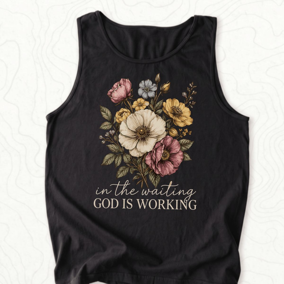 God Is Working Tank Top - Black