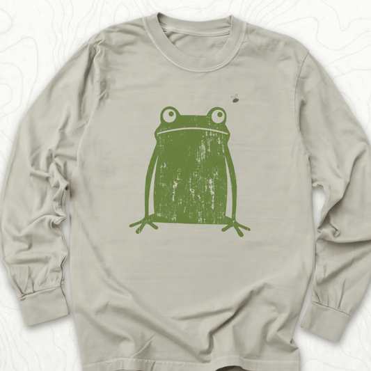 Green Frog LS T-shirt - Sandstone