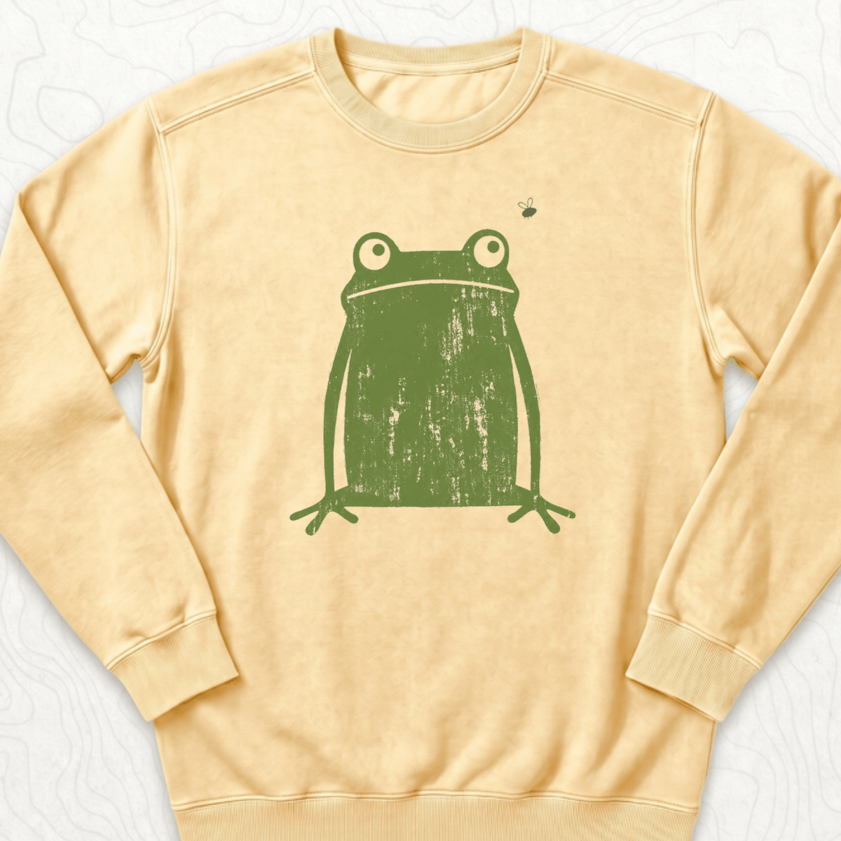 Green Frog Sweatshirt - Butter