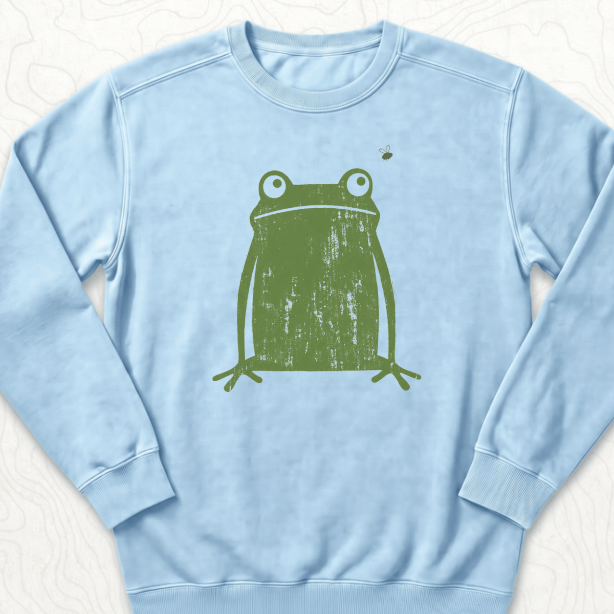 Green Frog Sweatshirt - Chambray