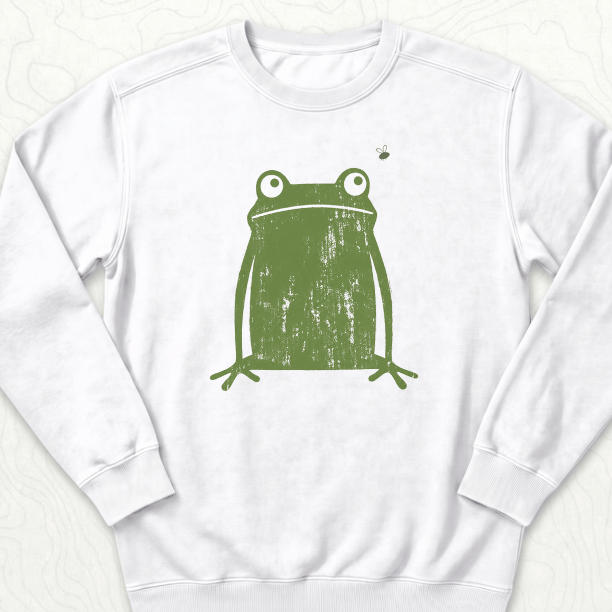 Green Frog Sweatshirt - White