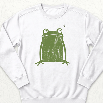 Green Frog Sweatshirt - White