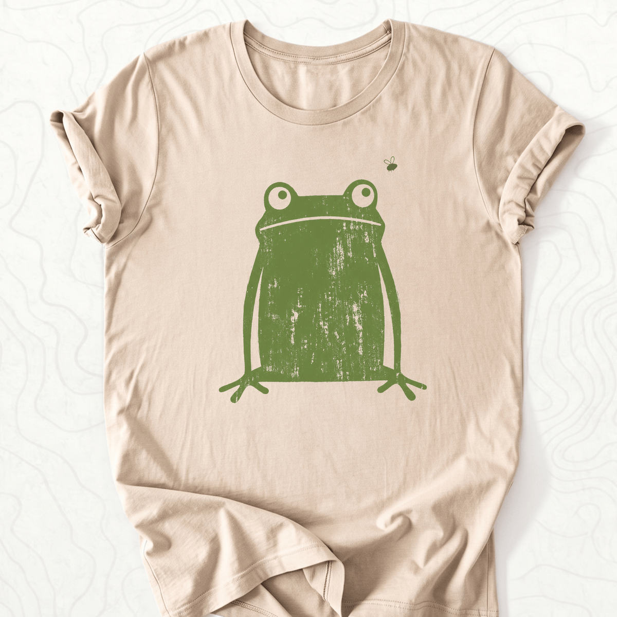 Green Frog Tee - Tan