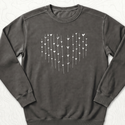 Heart Arrows Sweatshirt - Pepper