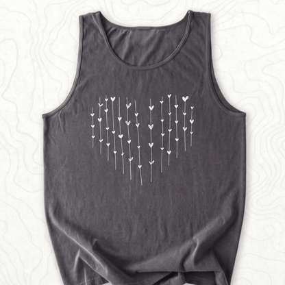 Heart Arrows Tank Top - Pepper