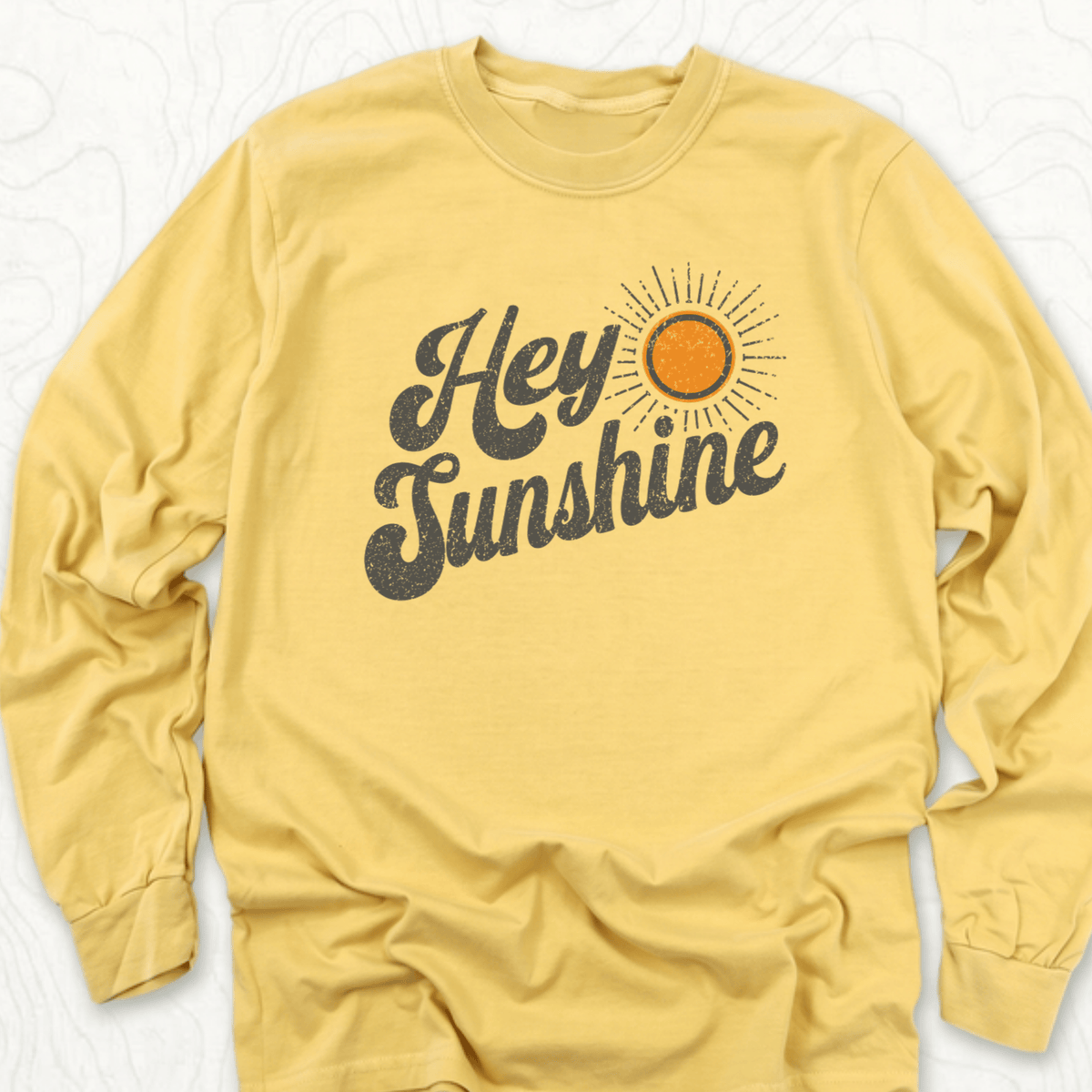 Hey Sunshine LS T-shirt - Mustard
