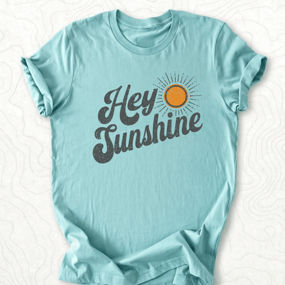 Hey Sunshine Tee - Dusty Blue