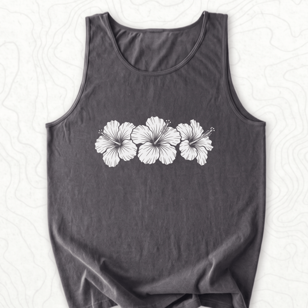 Hibiscus Flowers Tank Top - Pepper