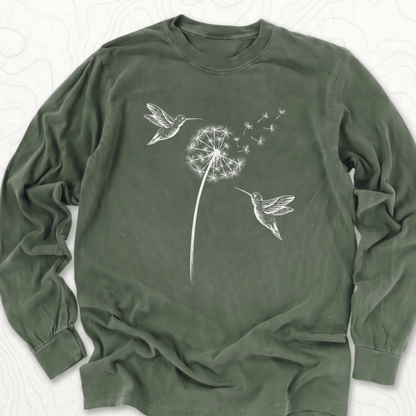 Hummingbird Dandelion LS T-shirt - Hemp