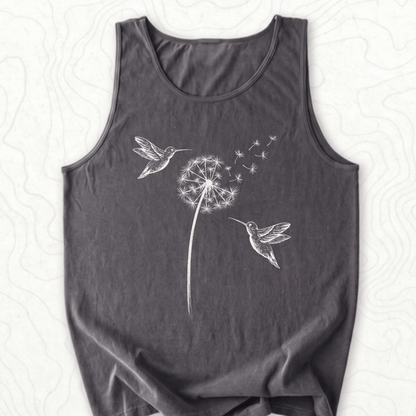 Hummingbird Dandelion Tank Top - Pepper