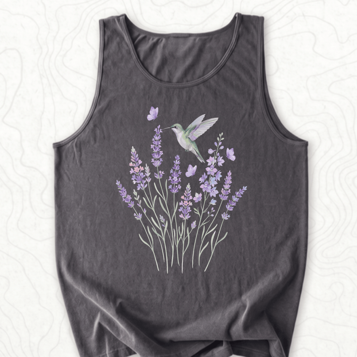 Hummingbird Lavender Tank Top - Pepper